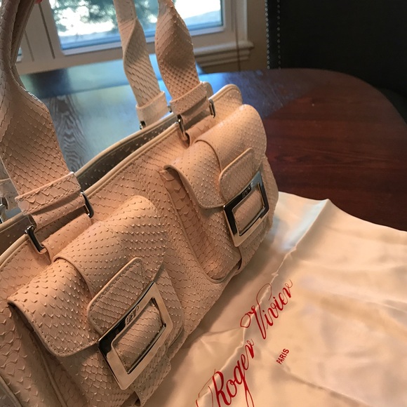 Roger Vivier Handbags - Stunning snakeskin patterned Roger Vivier NWOT.